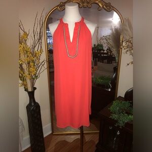 ECLAIR orange halter neck mini dress NWOT
